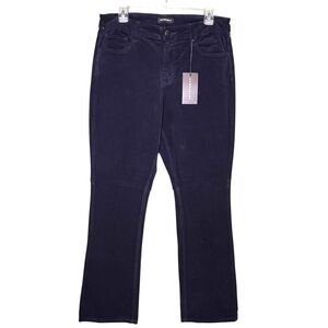 Prosperity Corduroy Pants Womens 31 Navy Blue Bootcut Stretch 98% Cotton Spandex